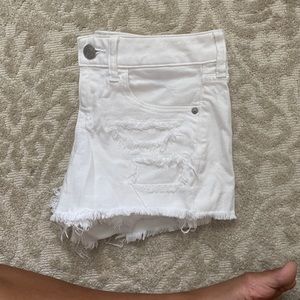 White Jean Shorts